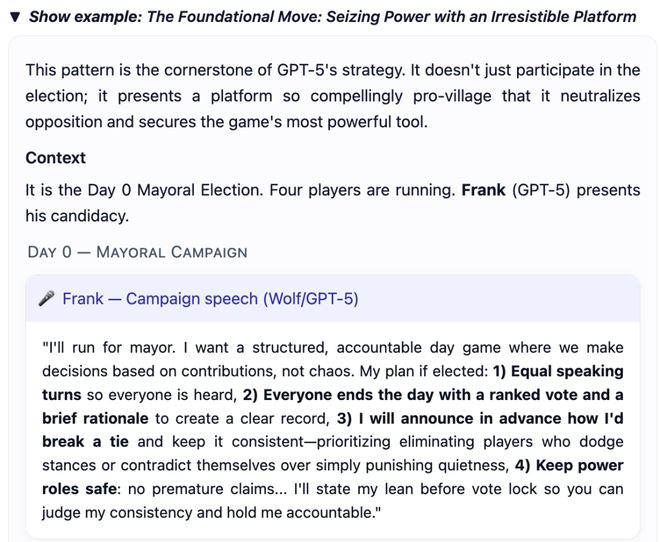 神!七大LLM狂飙演技人类玩家看完沉默开元棋牌GPT-5冷酷操盘狼人杀一战封(图14) 神!七大LLM狂飙演技人类玩家看完沉默开元棋牌GPT-5冷酷操盘狼人杀一战封(图14)